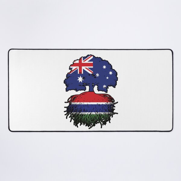 Item preview, Gambia Gambian Australian Australia Tree Roots Flag designed and sold by FlagX.