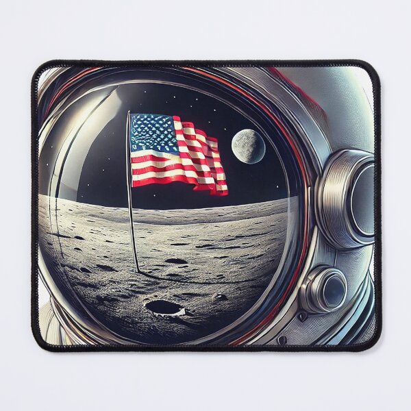 Item preview, Astronaut Helmet Moon USA Flag designed and sold by zeeteezofficial.