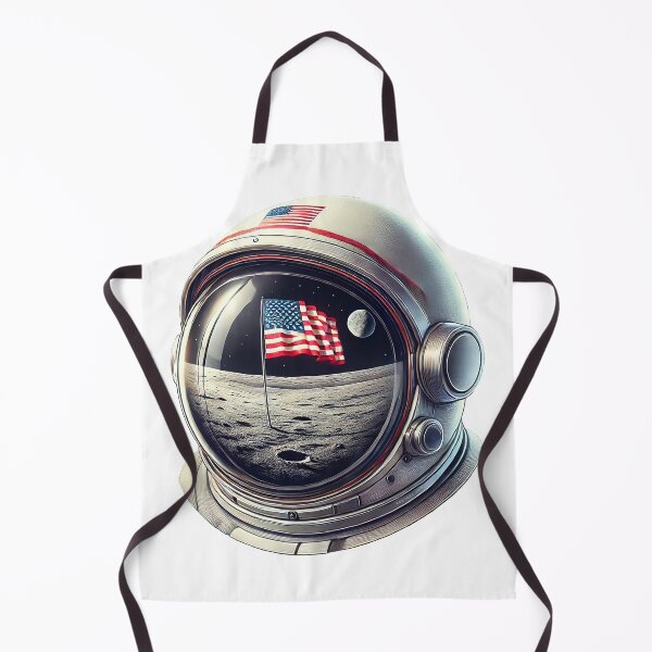 Item preview, Astronaut Helmet Moon USA Flag designed and sold by zeeteezofficial.