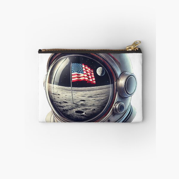 Item preview, Astronaut Helmet Moon USA Flag designed and sold by zeeteezofficial.
