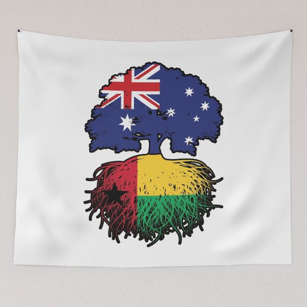 Item preview, Guinea-Bissau Bissau-Guinean Australian Australia Tree Roots Flag designed and sold by FlagX.