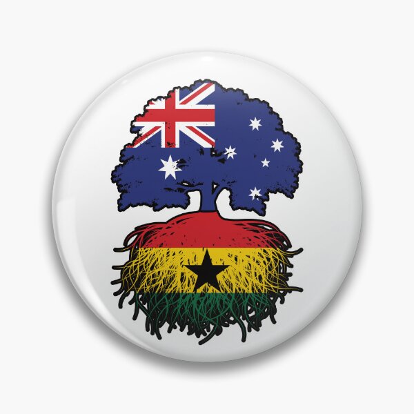 Item preview, Ghana Ghanaian Australian Australia Tree Roots Flag designed and sold by FlagX.