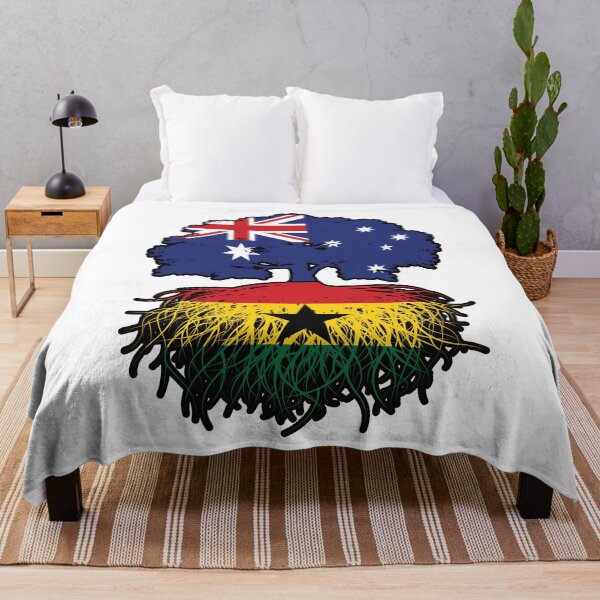 Item preview, Ghana Ghanaian Australian Australia Tree Roots Flag designed and sold by FlagX.