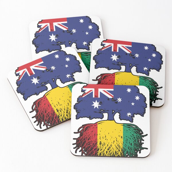 Item preview, Guinea Guinean Australian Australia Tree Roots Flag designed and sold by FlagX.
