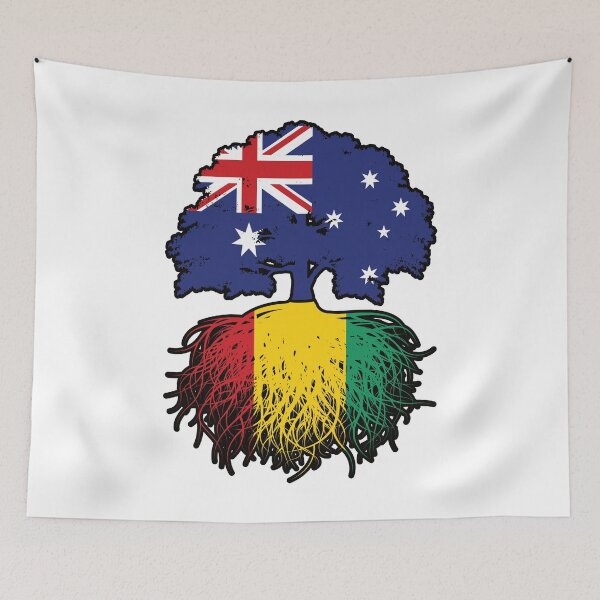 Item preview, Guinea Guinean Australian Australia Tree Roots Flag designed and sold by FlagX.