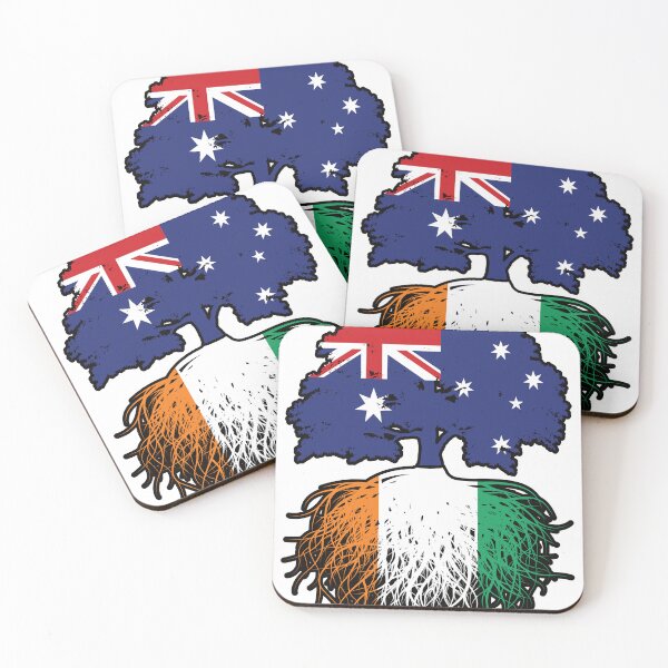 Item preview, Ivory Coast Ivorian Australian Australia Tree Roots Flag designed and sold by FlagX.