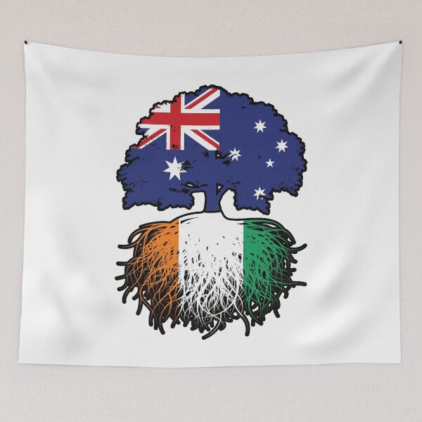 Item preview, Ivory Coast Ivorian Australian Australia Tree Roots Flag designed and sold by FlagX.