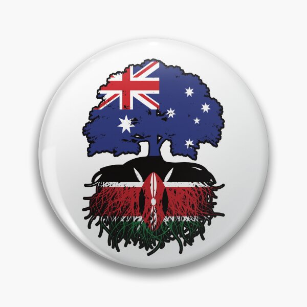 Item preview, Kenya Kenyan Australian Australia Tree Roots Flag designed and sold by FlagX.