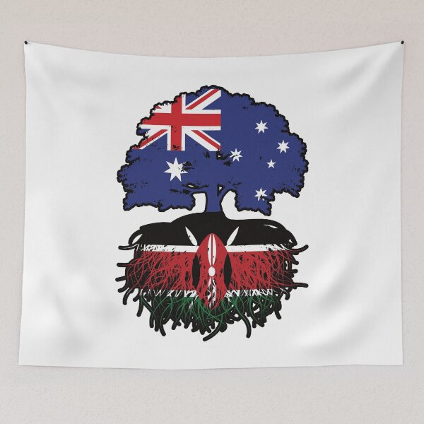 Item preview, Kenya Kenyan Australian Australia Tree Roots Flag designed and sold by FlagX.