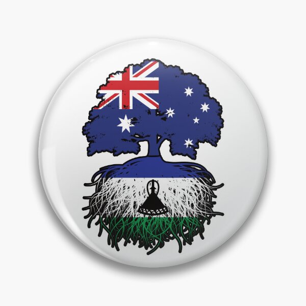 Item preview, Lesotho Basotho Australian Australia Tree Roots Flag designed and sold by FlagX.