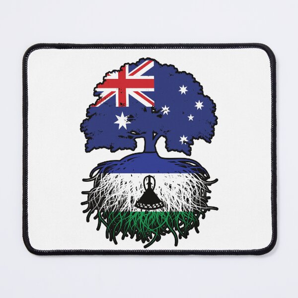 Item preview, Lesotho Basotho Australian Australia Tree Roots Flag designed and sold by FlagX.