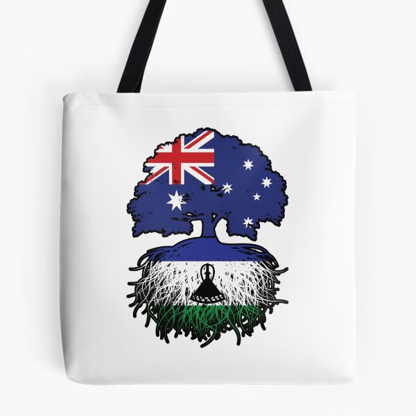 Item preview, Lesotho Basotho Australian Australia Tree Roots Flag designed and sold by FlagX.