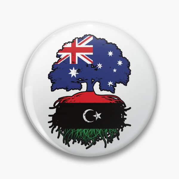 Item preview, Libya Libyan Australian Australia Tree Roots Flag designed and sold by FlagX.