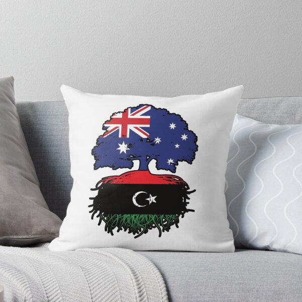Item preview, Libya Libyan Australian Australia Tree Roots Flag designed and sold by FlagX.