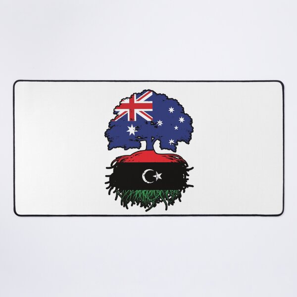 Item preview, Libya Libyan Australian Australia Tree Roots Flag designed and sold by FlagX.