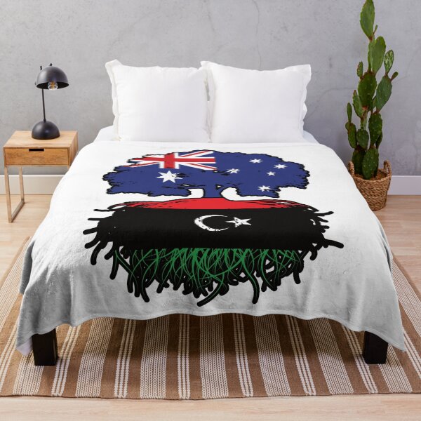 Item preview, Libya Libyan Australian Australia Tree Roots Flag designed and sold by FlagX.