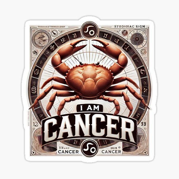 Cancer the Crab Zodiac Sign Sticker