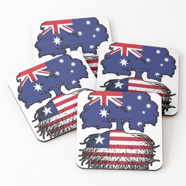 Artikelvorschau, Liberia Liberianisch Australisch Australien Baumwurzeln Flagge entworfen und verkauft von FlagX.