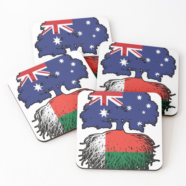 Item preview, Madagascar Malagasy Australian Australia Tree Roots Flag designed and sold by FlagX.