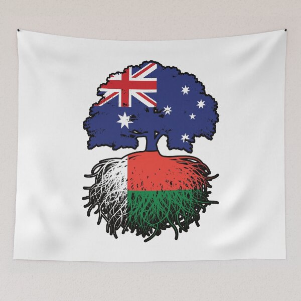 Item preview, Madagascar Malagasy Australian Australia Tree Roots Flag designed and sold by FlagX.