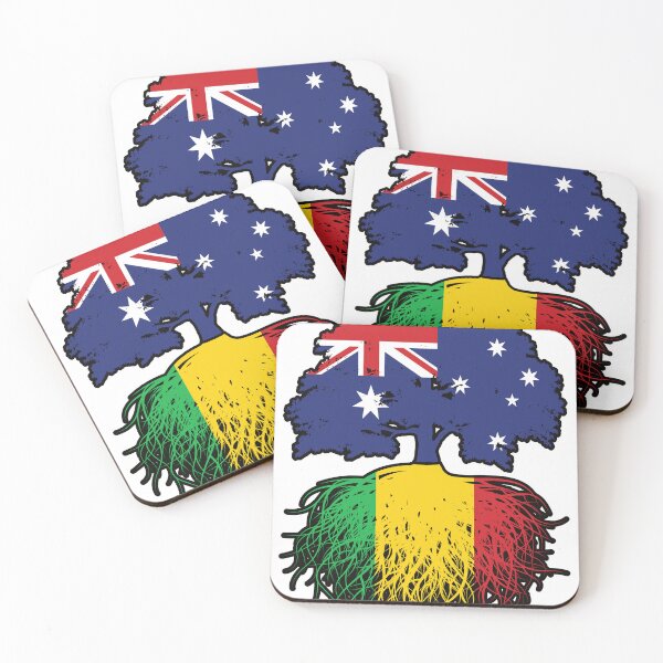 Item preview, Mali Malian Australian Australia Tree Roots Flag designed and sold by FlagX.