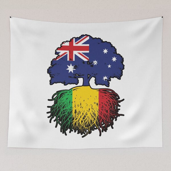 Item preview, Mali Malian Australian Australia Tree Roots Flag designed and sold by FlagX.