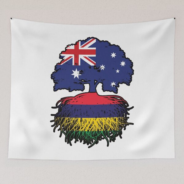 Item preview, Mauritius Mauritian Australian Australia Tree Roots Flag designed and sold by FlagX.
