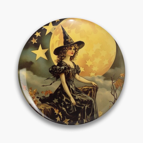 Item preview, Vintage witch, autumn, stars, moon designed and sold by jazmin0715.