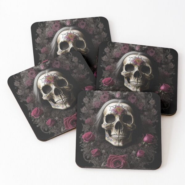 Item preview, Gothic Skull Roses designed and sold by TheDarkWardrobe.