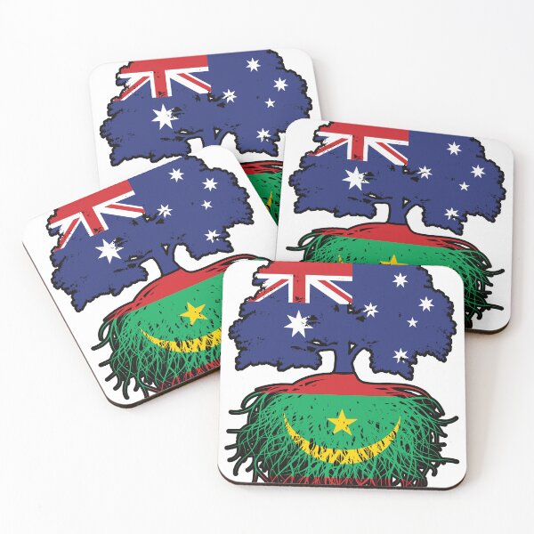 Item preview, Mauritania Mauritanian Australian Australia Tree Roots Flag designed and sold by FlagX.