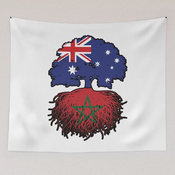 Item preview, Morocco Moroccan Australian Australia Tree Roots Flag designed and sold by FlagX.
