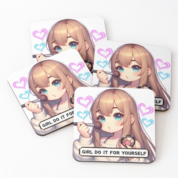 Item preview, Girl putting on make up (Girl Do It For Yourself stickers and  designed and sold by CRandRRstickers.