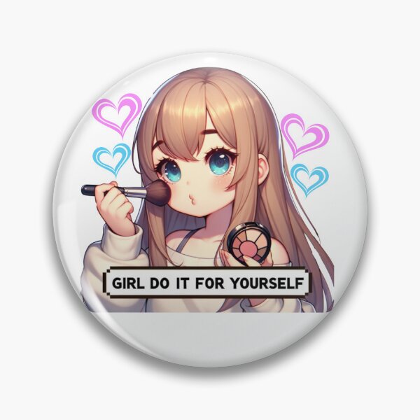 Item preview, Girl putting on make up (Girl Do It For Yourself stickers and  designed and sold by CRandRRstickers.