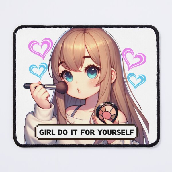 Item preview, Girl putting on make up (Girl Do It For Yourself stickers and  designed and sold by CRandRRstickers.