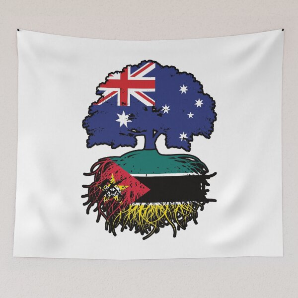 Item preview, Mozambique Mozambican Australian Australia Tree Roots Flag designed and sold by FlagX.