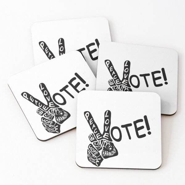 Item preview, Peace Love Vote: hand on white designed and sold by LWVKC.