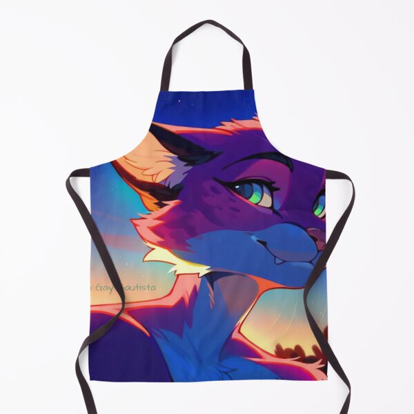 Item preview, Stunning Pink Feline Furry with Sunset Landscape designed and sold by Evelyns-Furries.