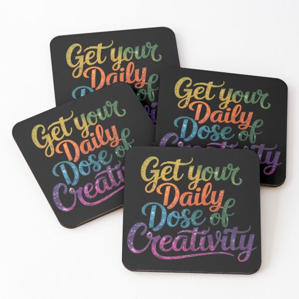 Item preview, Get Your Daily Dose of Creativity Rainbow Text designed and sold by Michele Bergh.
