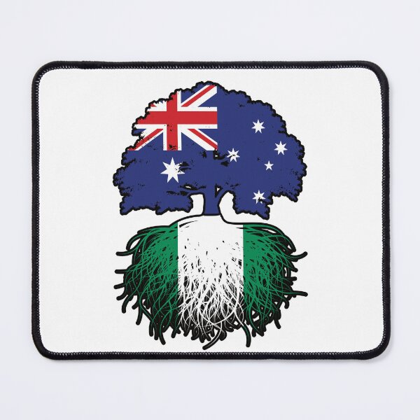Item preview, Nigeria Nigerian Australian Australia Tree Roots Flag designed and sold by FlagX.