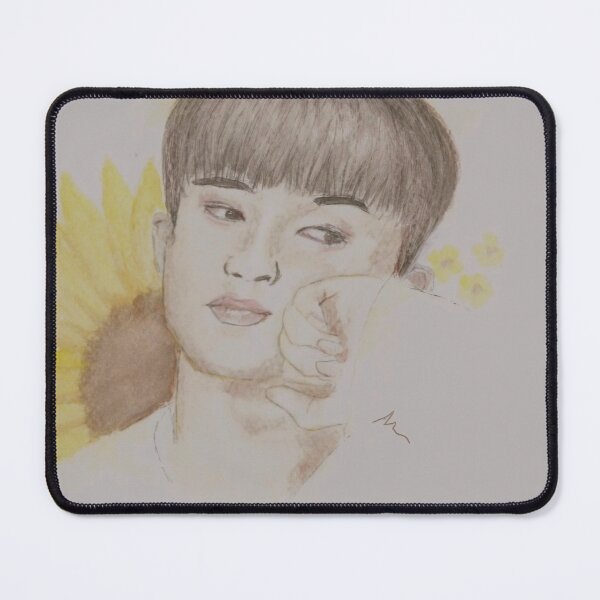 Item preview, Nct Mark and sunflower watercolor portrait designed and sold by Paintmecolors06.
