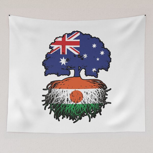 Item preview, Niger Nigerien Australian Australia Tree Roots Flag designed and sold by FlagX.
