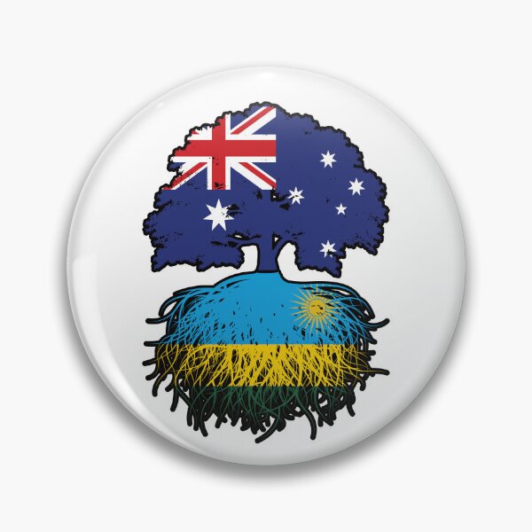 Item preview, Rwanda Rwandan Australian Australia Tree Roots Flag designed and sold by FlagX.