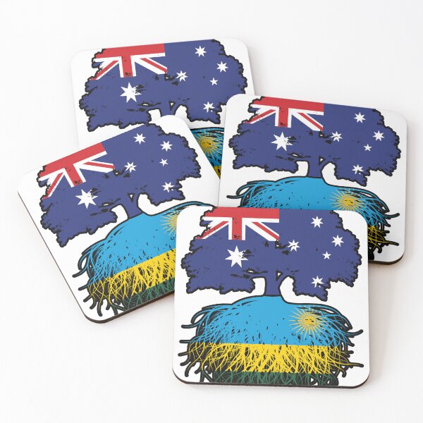Item preview, Rwanda Rwandan Australian Australia Tree Roots Flag designed and sold by FlagX.