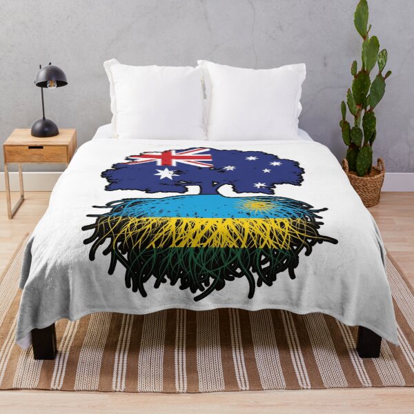 Item preview, Rwanda Rwandan Australian Australia Tree Roots Flag designed and sold by FlagX.
