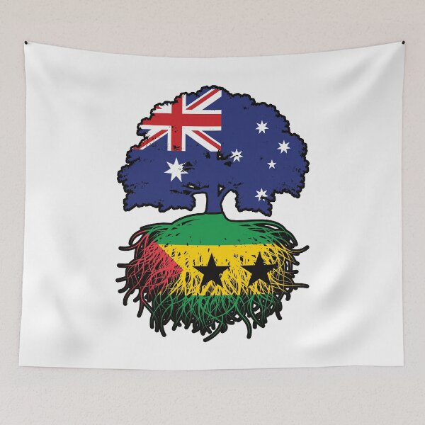 Item preview, Sao Tome and Principe Sao Tomean Australian Australia Tree Roots Flag designed and sold by FlagX.