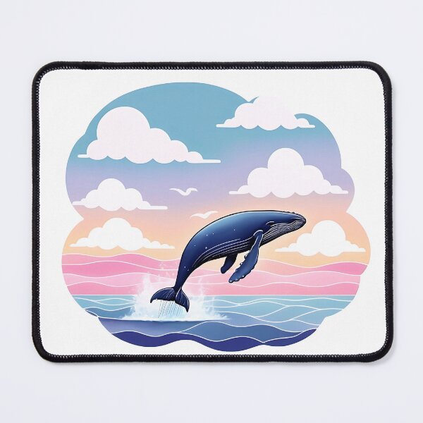 Item preview, Ballena en el horizonte de nubes designed and sold by CJdesignStudio.