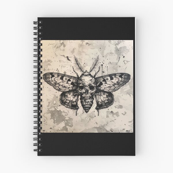 Item preview, Ink Moth, Tattoo, Death Head Moth, moth, ink, black, goth, wings, skull, gift for her, gift for him designed and sold by ANotiontoKnit.