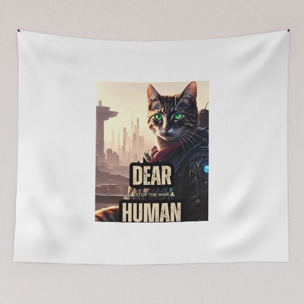 Item preview, Dear human ? Stop The War  ☠️ designed and sold by Omikook.