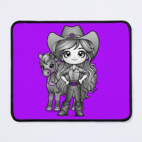 Item preview, Kawaii Cowgirl with her horse designed and sold by ITSAGIRLSWORLD2.