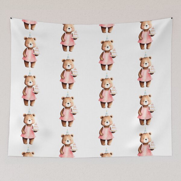 Item preview, Cute bear with a cake designed and sold by Victoria Riabov.